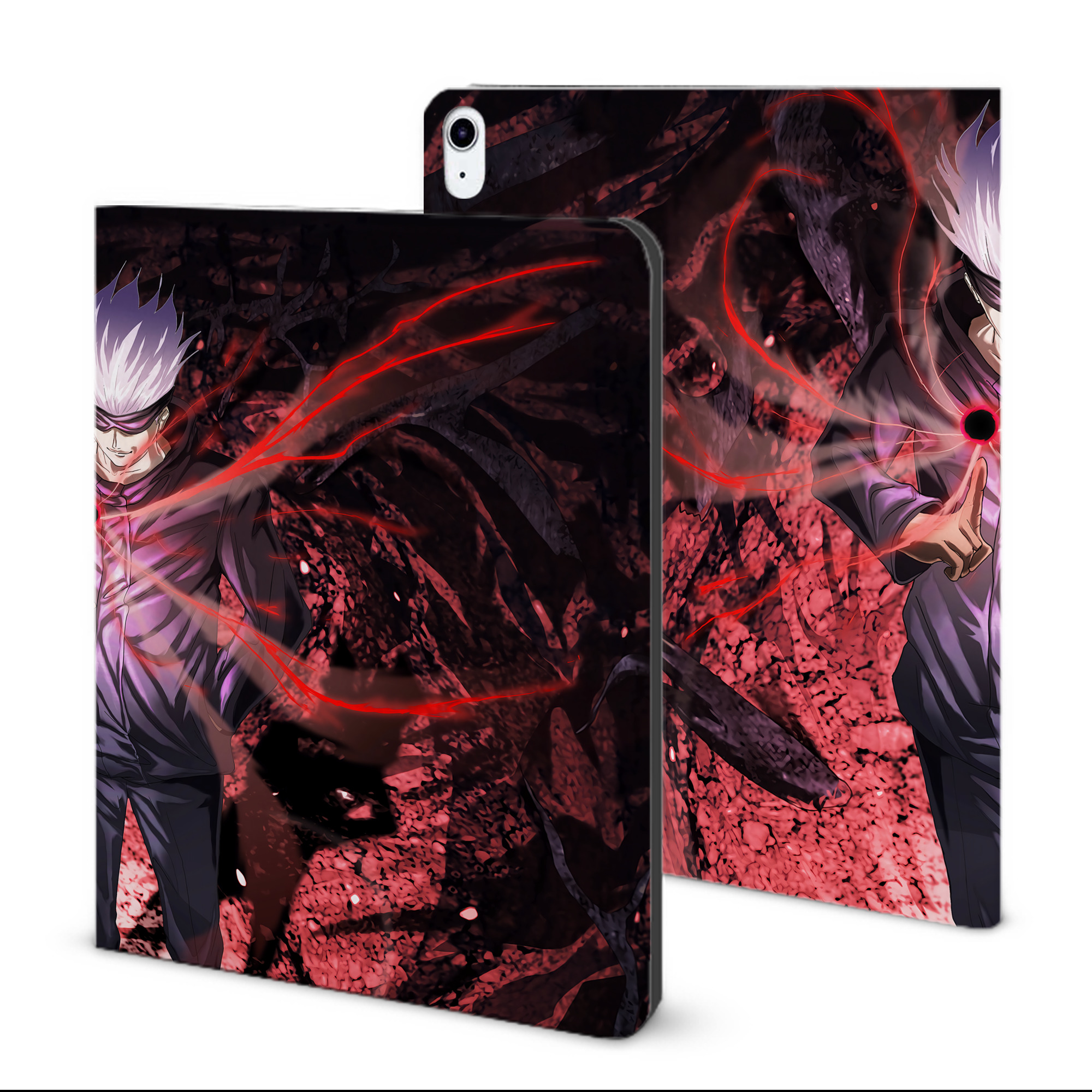 （画像用） 呪術廻戦 Jujutsu Kaisen IPad ケース ブック型 PUレザー TPU 耐衝撃 軽量 薄型 ペン収納なし 全面保護 IPad 各モデル対応